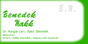 benedek makk business card